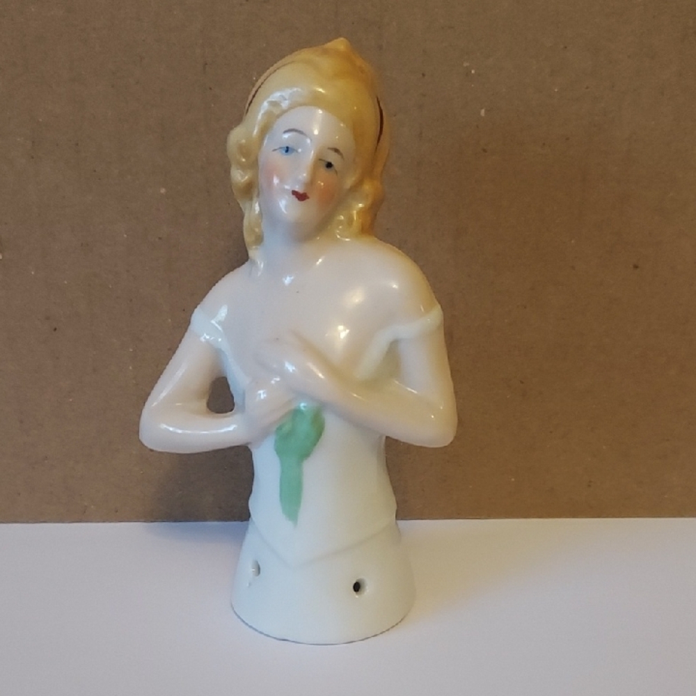 Half Doll German Antique Pincushion Doll